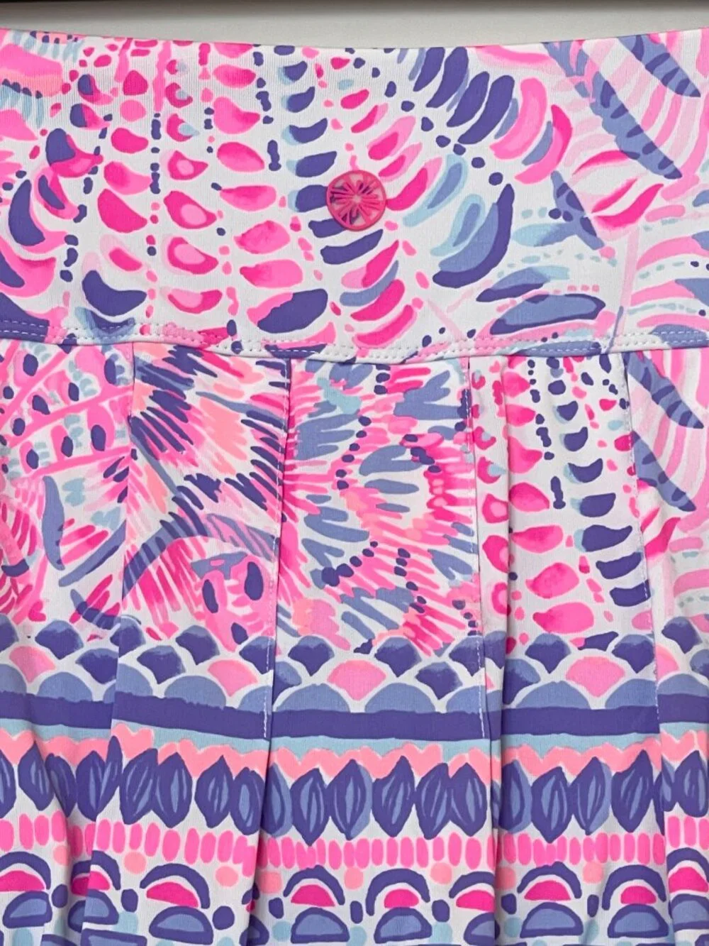 Lilly Pulitzer Luxletic Skort Annora Skirt Shorts Raz Berry Sea You Soon XS - Picture 4 of 8